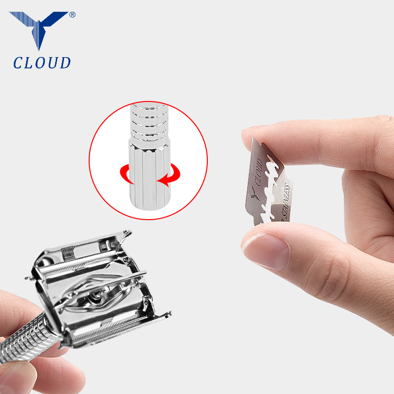 Dao cạo thủ công hình chữ T xoắn đôi bằng thép không gỉ 74