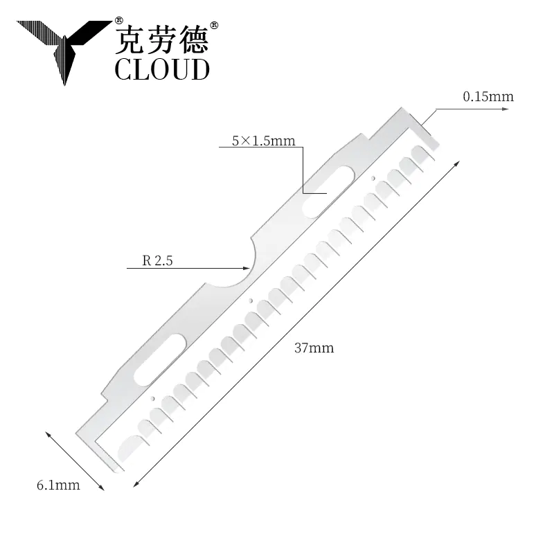 Lưỡi dao cạo lông mày và mặt bằng thép không gỉ phủ nano