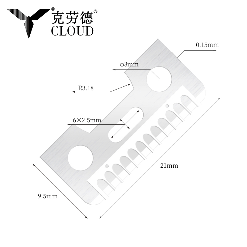Lưỡi dao cạo lông mày bằng thép không gỉ một mặt