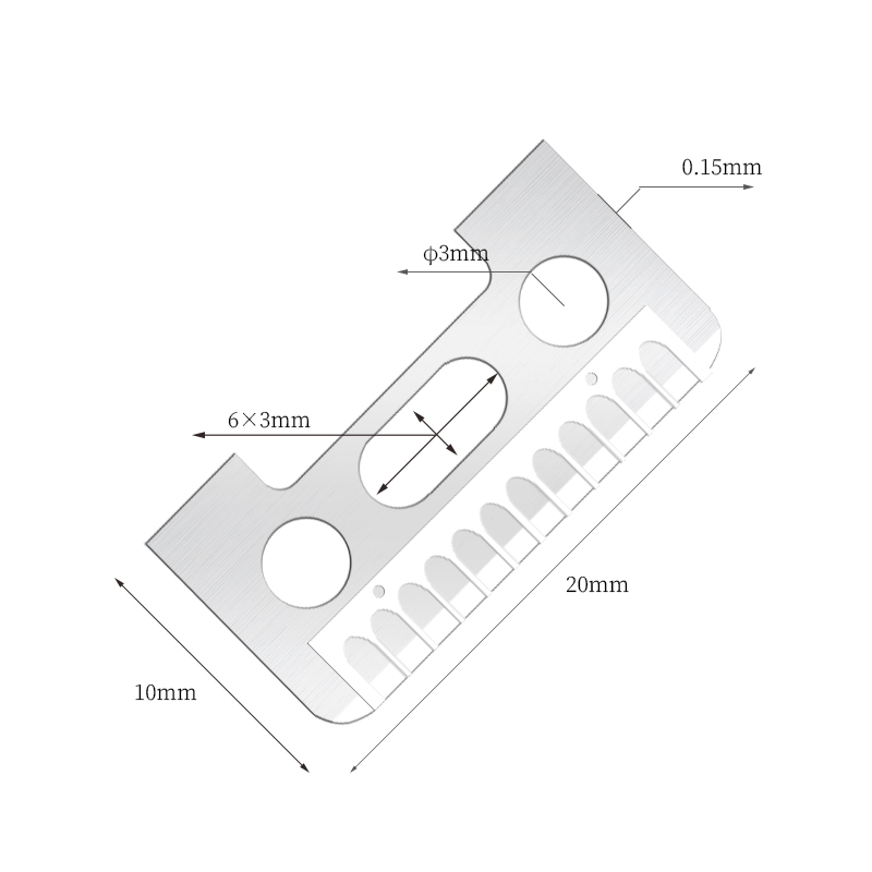 Lưỡi dao cạo lông mày bằng thép không gỉ một mặt